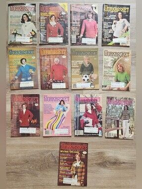 Vintage Workbasket Magazine Lot of 13 | Knitting Crochet Sewing Patterns | 1970s